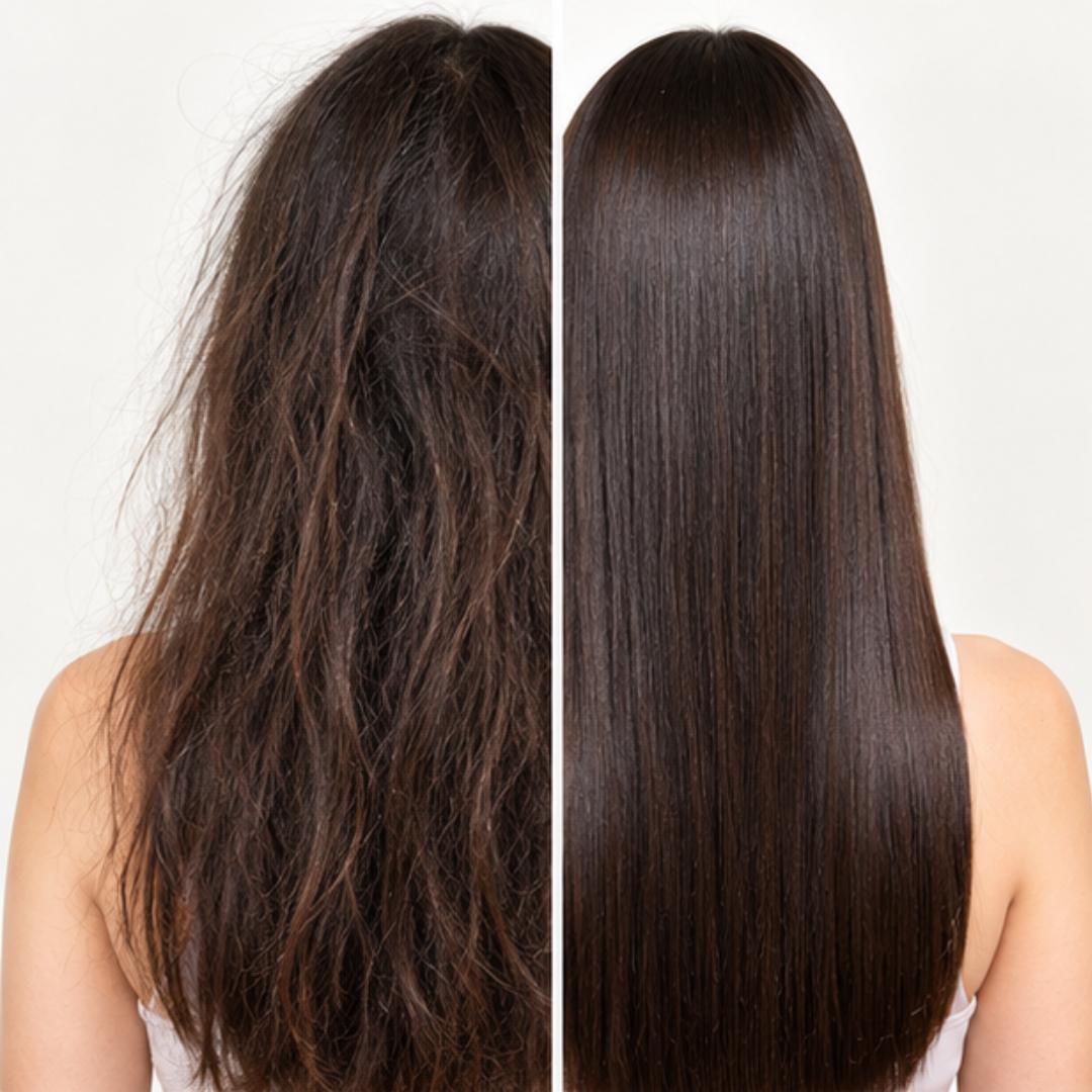 GLAER Effortless Heated Hair Brush – Anti-Frizz Ceramic Straightening Brush for Smooth, Shiny Hair