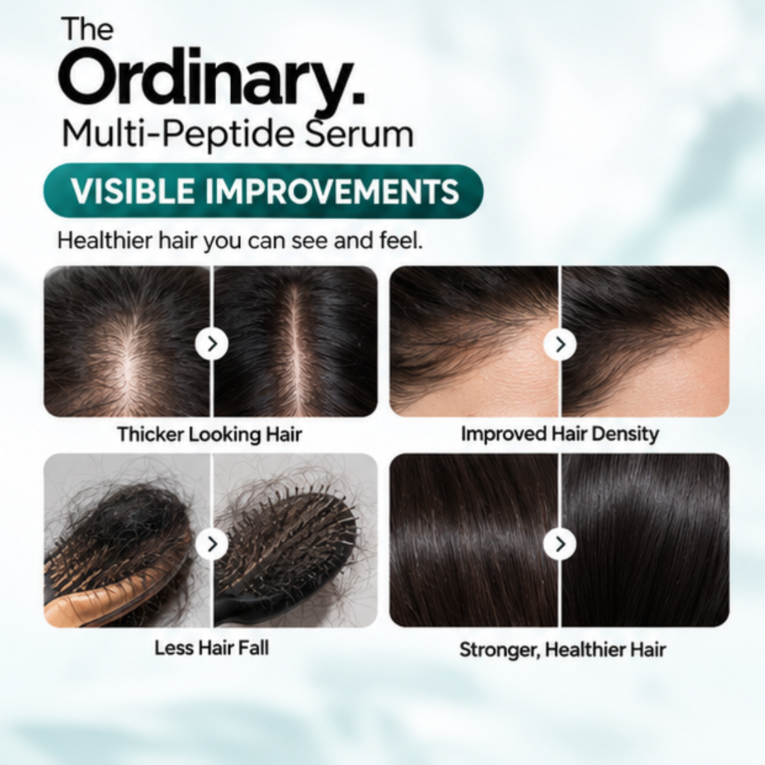 The Ordinary Multi-Peptide Serum for Hair Density – Thicker, Stronger & Healthier Hair – Promotes Hair Growth, Strengthens Strands & Improves Density