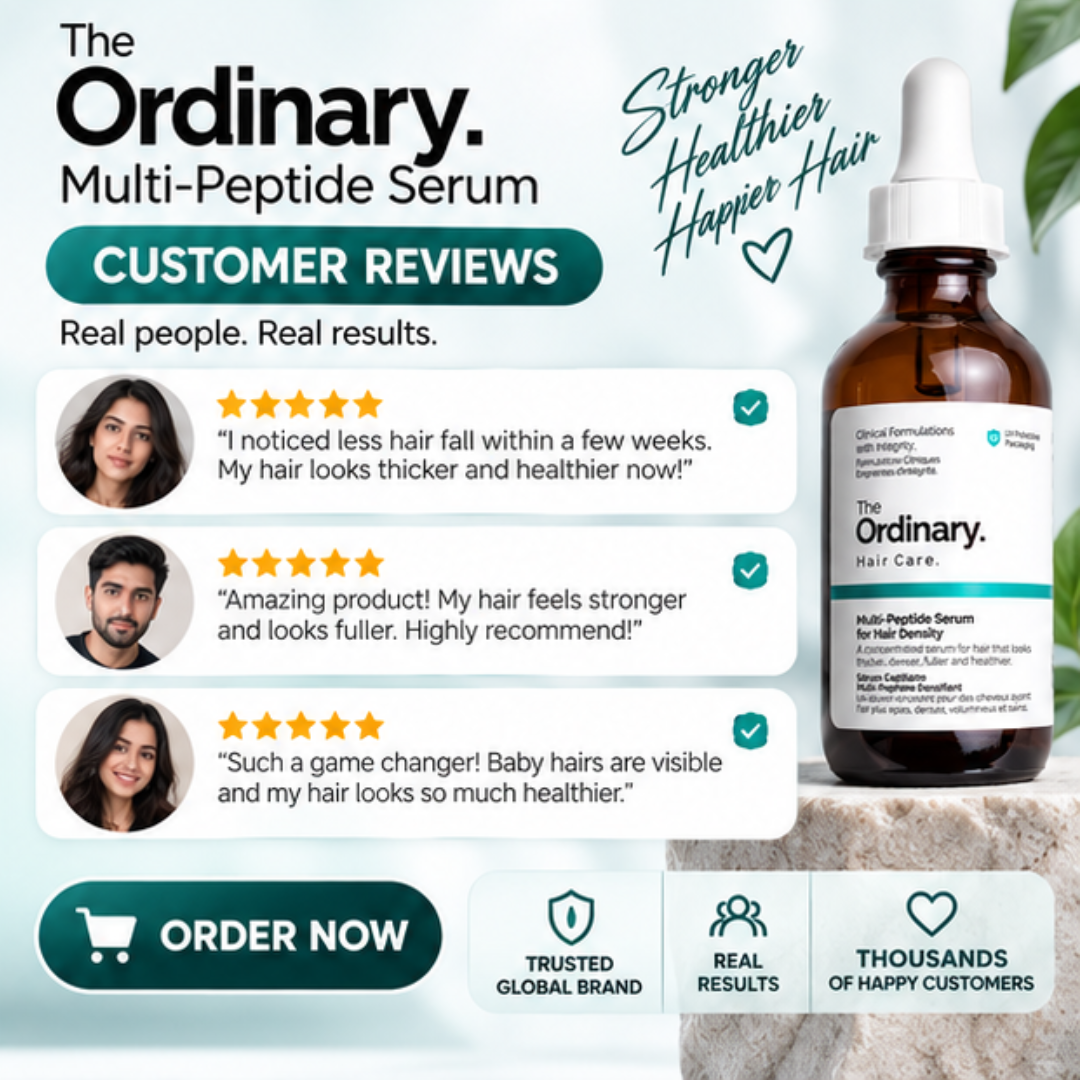 The Ordinary Multi-Peptide Serum for Hair Density – Thicker, Stronger & Healthier Hair – Promotes Hair Growth, Strengthens Strands & Improves Density