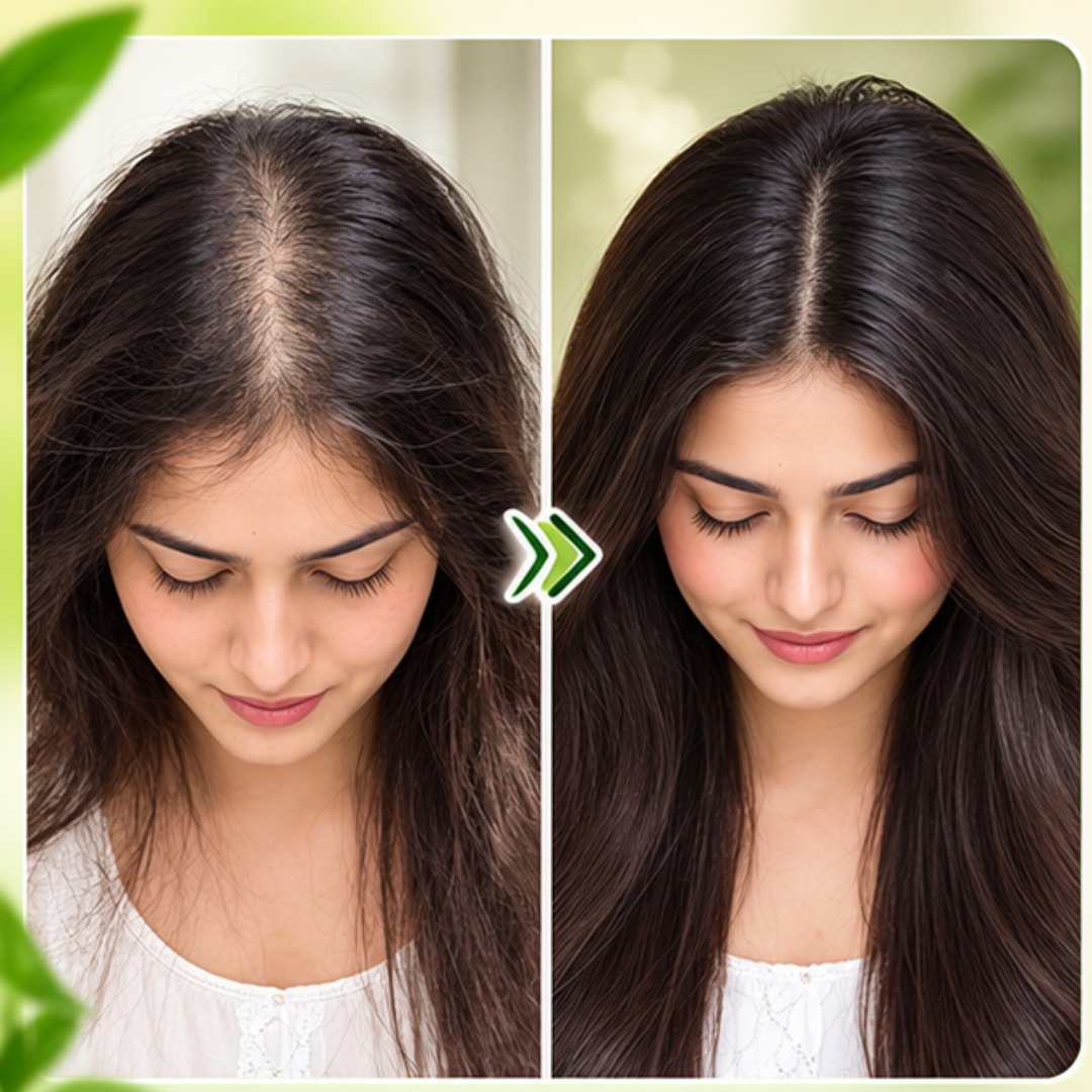 Ayurvedic Hair Oil + Protein Hair Food Combo – Stronger, Healthier & Shinier Hair – Repairs Dry, Dull, Frizzy & Chemically Damaged Hair – Reduces Hair Fall, Boosts Growth & Nourishes Scalp