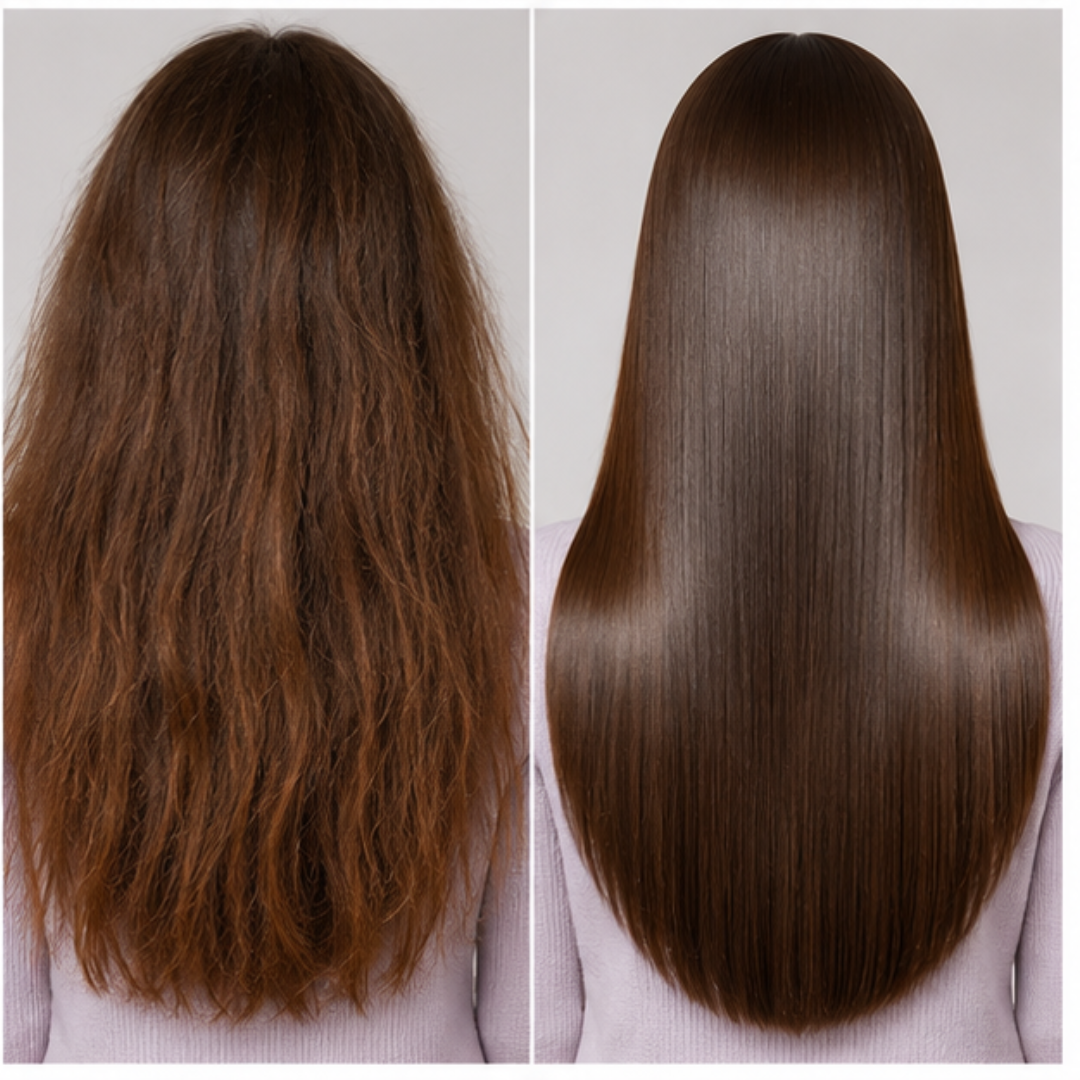 Ayurvedic Hair Oil + Protein Hair Food Combo – Stronger, Healthier & Shinier Hair – Repairs Dry, Dull, Frizzy & Chemically Damaged Hair – Reduces Hair Fall, Boosts Growth & Nourishes Scalp