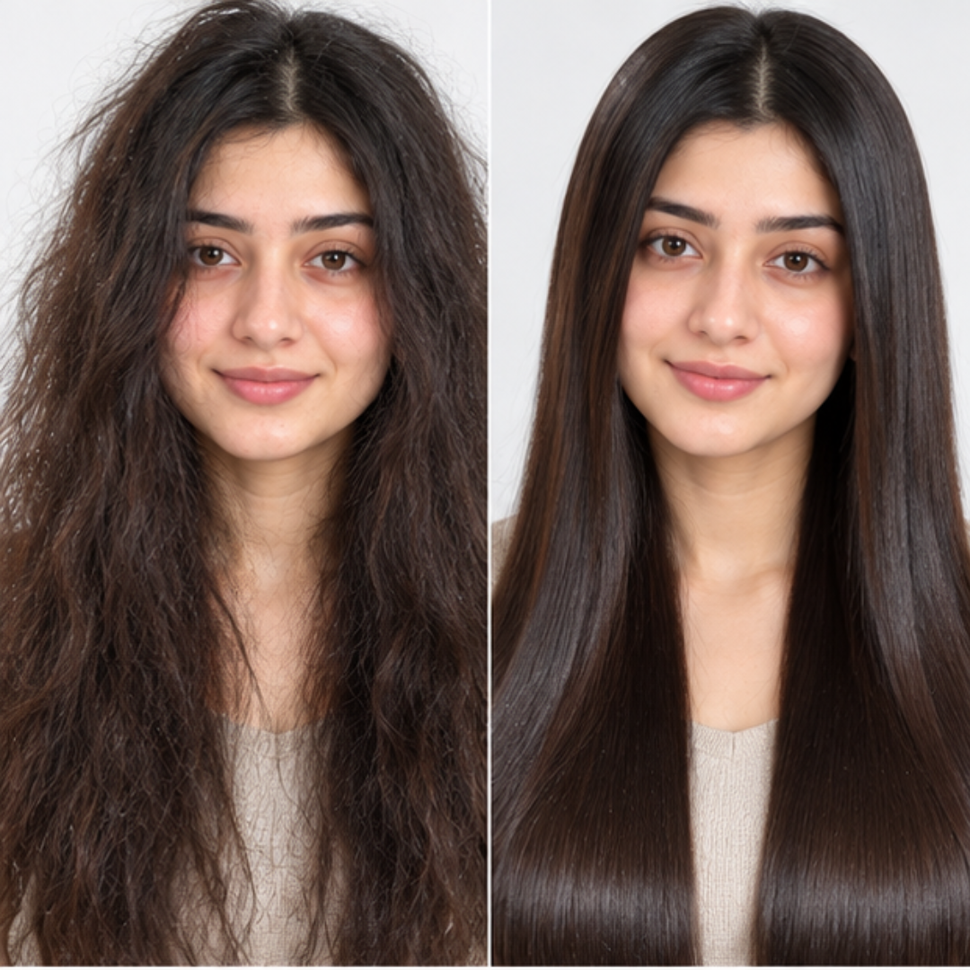 GLAER Effortless Heated Hair Brush – Anti-Frizz Ceramic Straightening Brush for Smooth, Shiny Hair