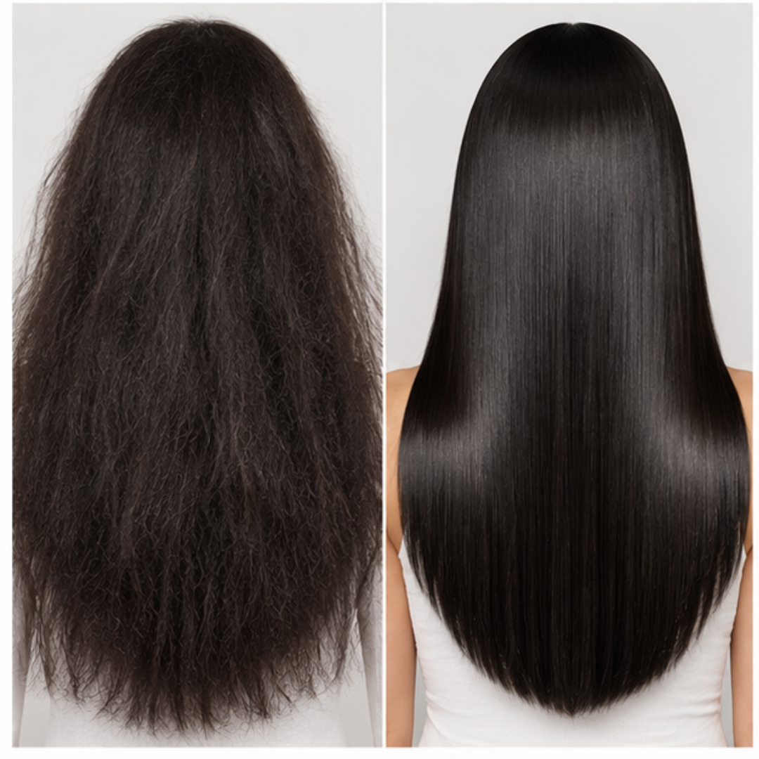 Ayurvedic Hair Oil + Protein Hair Food Combo – Stronger, Healthier & Shinier Hair – Repairs Dry, Dull, Frizzy & Chemically Damaged Hair – Reduces Hair Fall, Boosts Growth & Nourishes Scalp