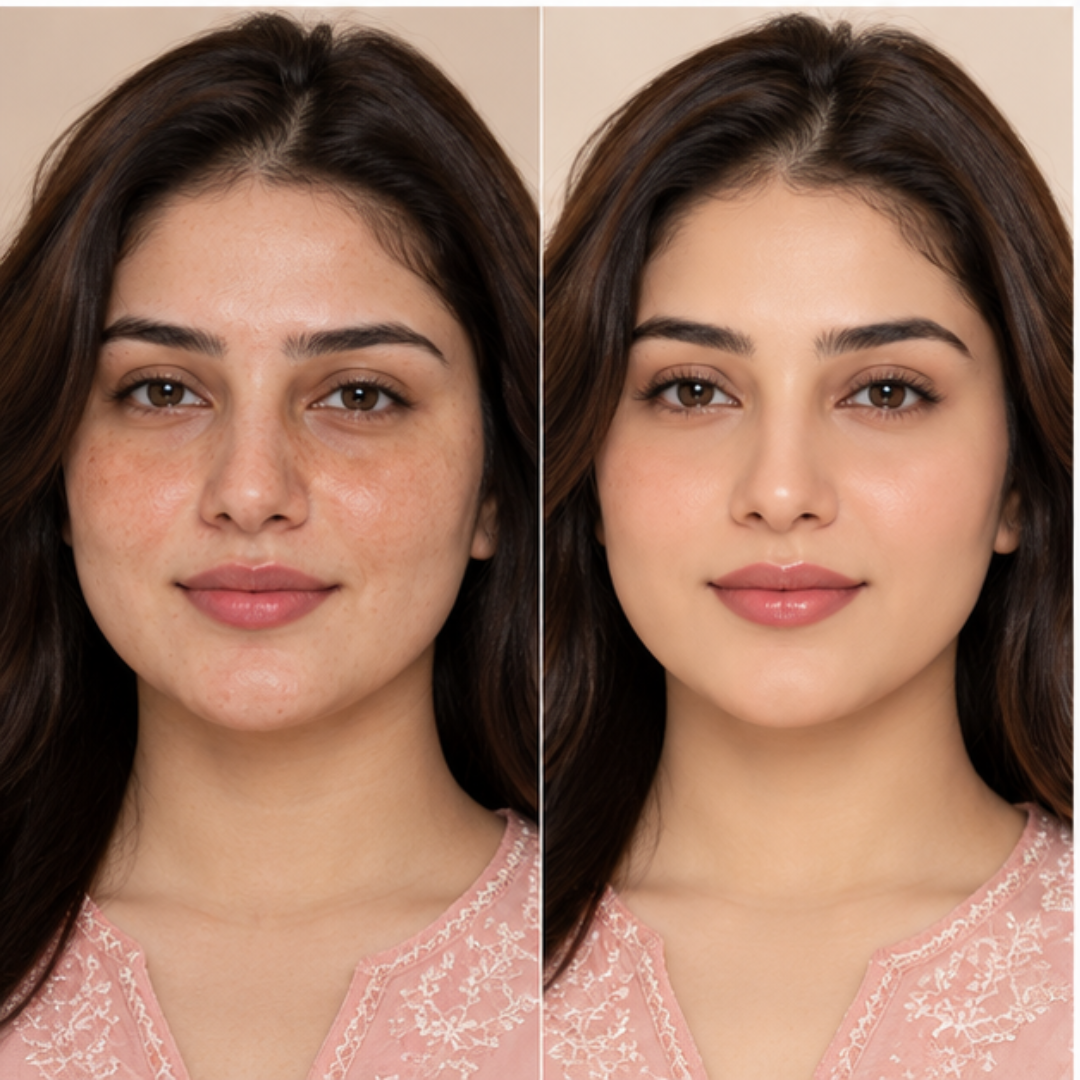 Guerlain Terracotta Le Teint Foundation + FREE Beauty Blender – Lightweight Breathable Coverage – Natural Radiant Glow