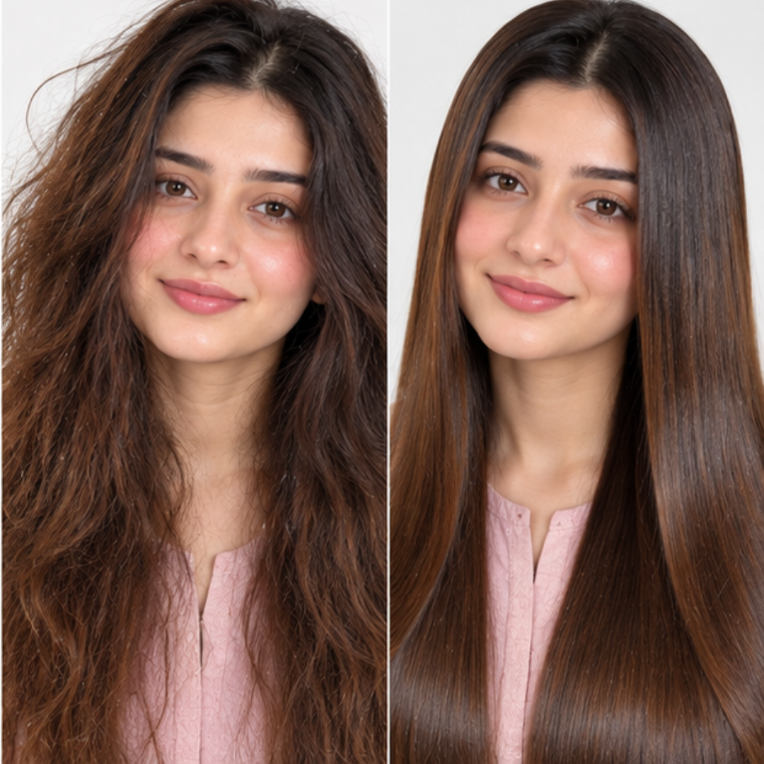 GLAER Effortless Heated Hair Brush – Anti-Frizz Ceramic Straightening Brush for Smooth, Shiny Hair