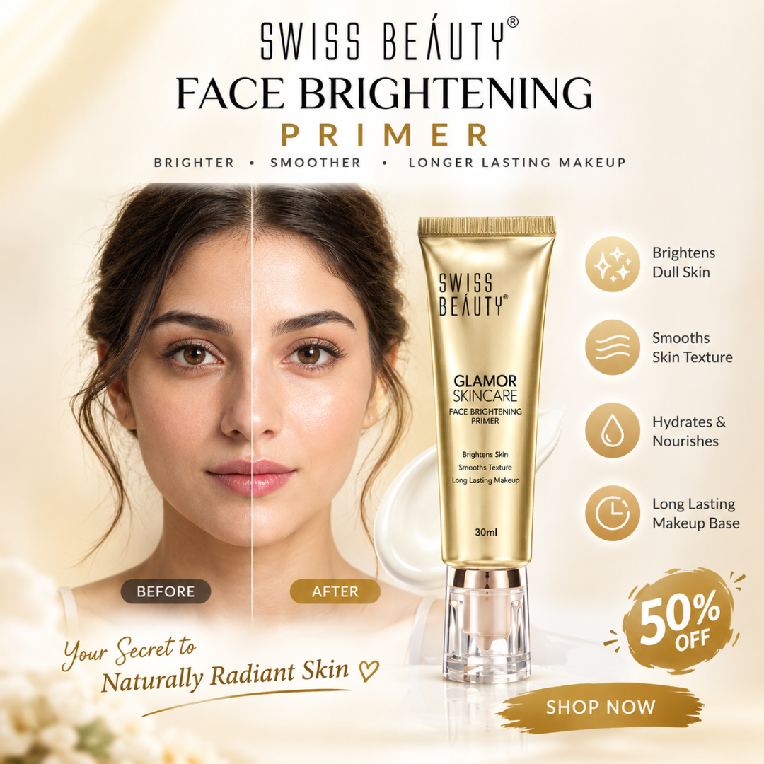 Swiss Beauty Glow Up Strobe Cream – 50% OFF – 3-in-1 Face Brightening Primer & Moisturizer