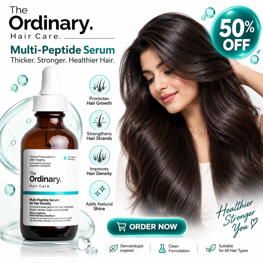 The Ordinary Multi-Peptide Serum for Hair Density – Thicker, Stronger & Healthier Hair – Promotes Hair Growth, Strengthens Strands & Improves Density