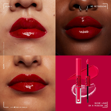 NYX Professional 2-in-1 Matte + Gloss lipstick | 16H Loud Shine , Zero Transfer lip color | Pack of 3