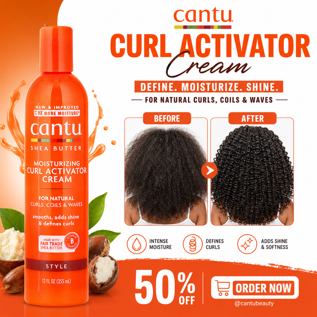 Cantu Moisturizing Curl Activator Cream | Defines Curls | Intense Moisture | All-Day Frizz Control