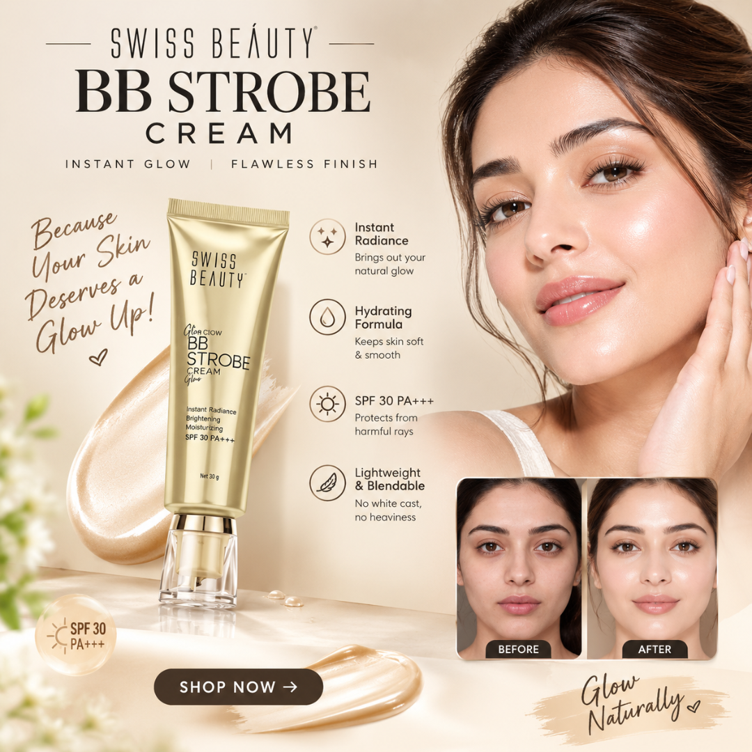 Swiss Beauty Glow Up Strobe Cream – 50% OFF – 3-in-1 Face Brightening Primer & Moisturizer