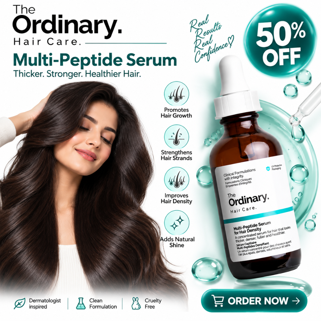 The Ordinary Multi-Peptide Serum for Hair Density – Thicker, Stronger & Healthier Hair – Promotes Hair Growth, Strengthens Strands & Improves Density