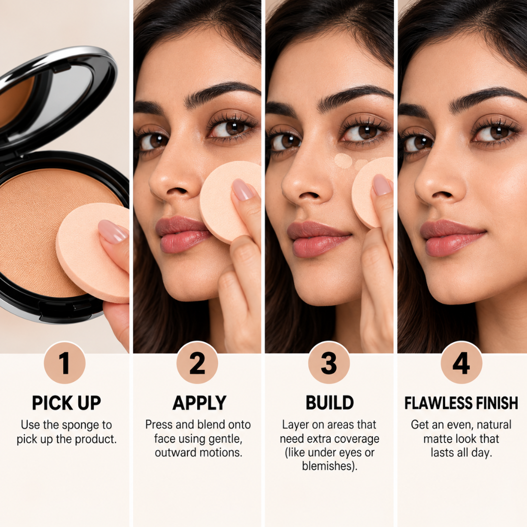 Renee Pro HD 3-in-1 Compact Foundation – Foundation + Concealer + Powder – Flawless Coverage, Natural Matte Finish – Lightweight, Buildable
