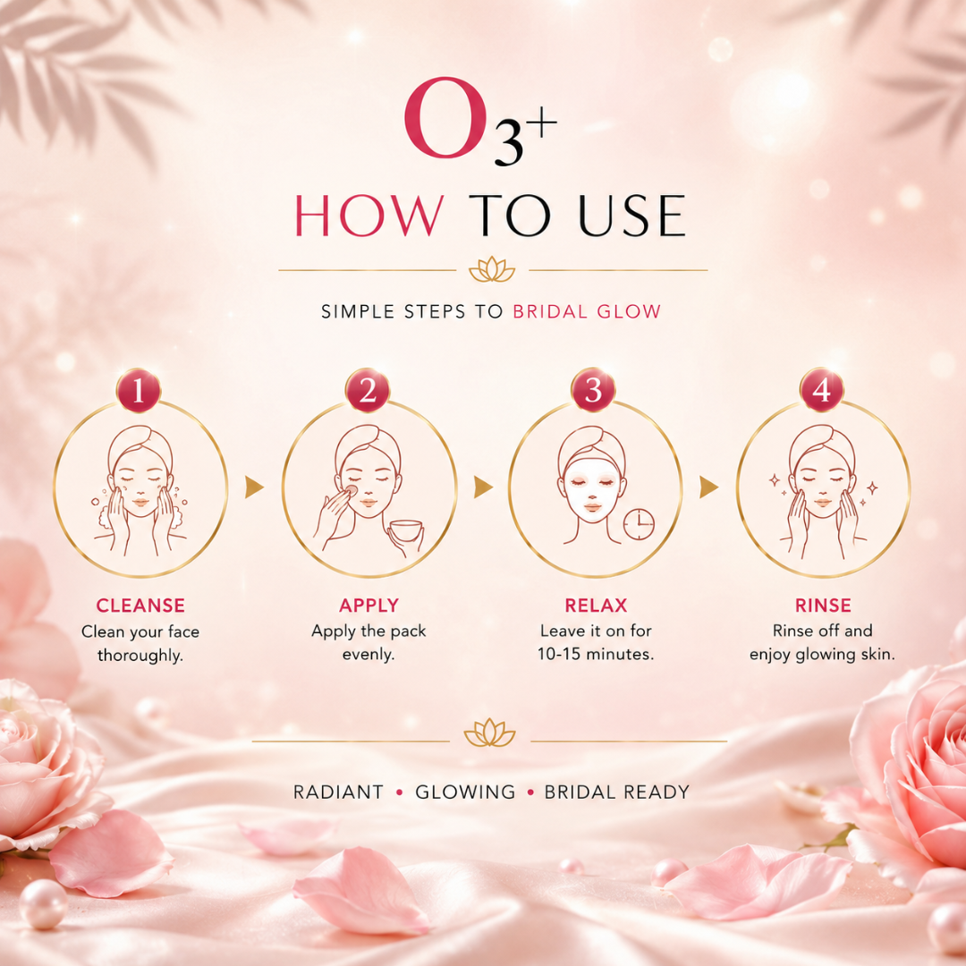 O3+ Bridal Facial Kit | 10-Step Vitamin C Glowing Skin Treatment with D-Tan Pack, Whitening Serum & Arbutin | Salon-Like Bridal Radiance at Home