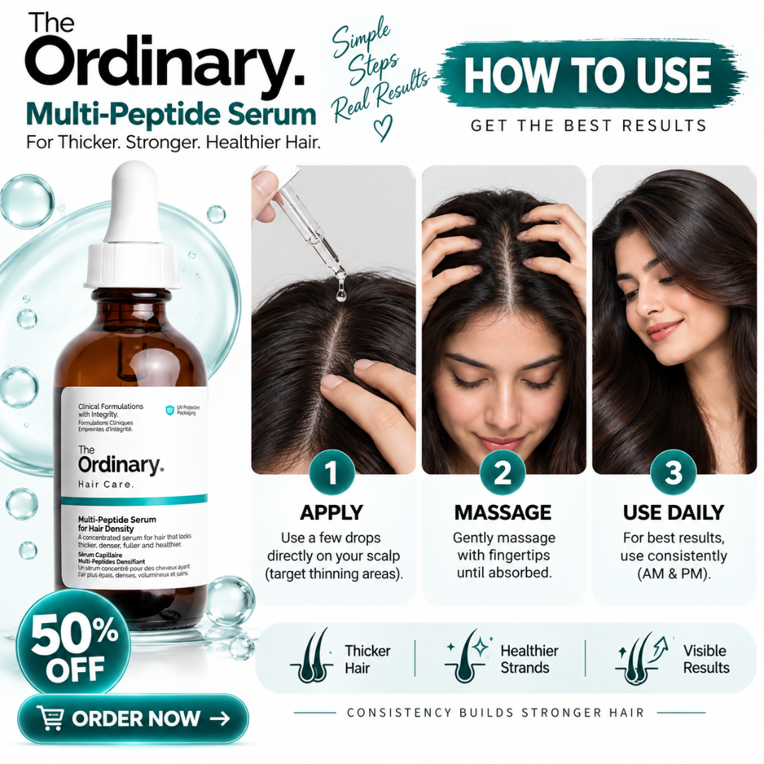 The Ordinary Multi-Peptide Serum for Hair Density – Thicker, Stronger & Healthier Hair – Promotes Hair Growth, Strengthens Strands & Improves Density