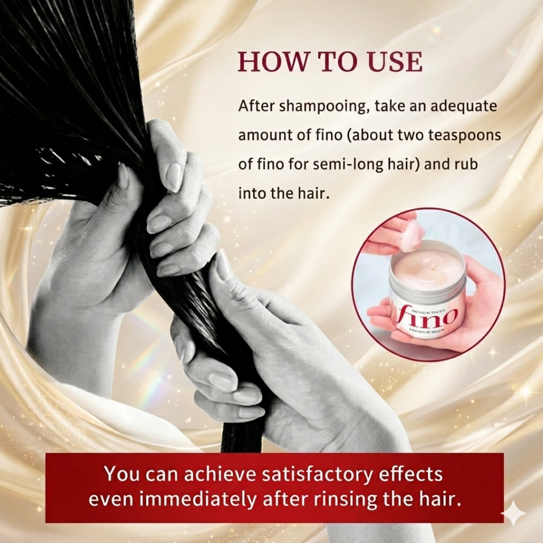 Fino Premium Touch Hair Mask – Japan's #1 Hair Mask – Deep Repair & Nourishment for Damaged Hair – Professional Deep Conditioning Formula – Reduces Breakage & Split Ends