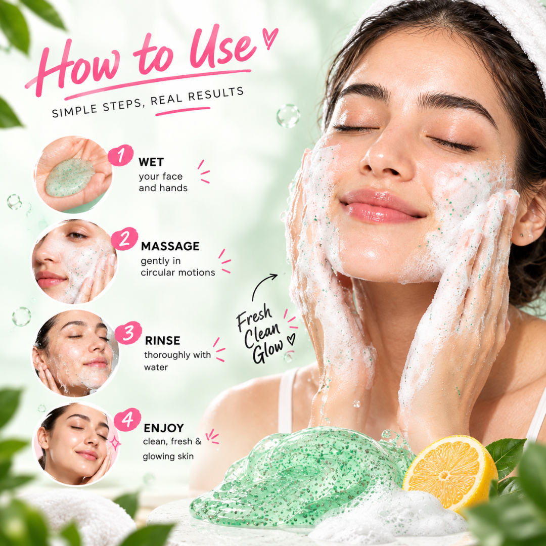 Vitamin C Facial Wash with Natural Yuzu & Mint – 3-in-1 Daily Detox – Brightens Dull Skin, Deeply Cleanses & Removes Impurities, feels cool & fresh – For Super Clean, Fresh & Bright Skin