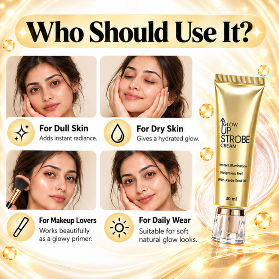 Swiss Beauty Glow Up Strobe Cream – 50% OFF – 3-in-1 Face Brightening Primer & Moisturizer
