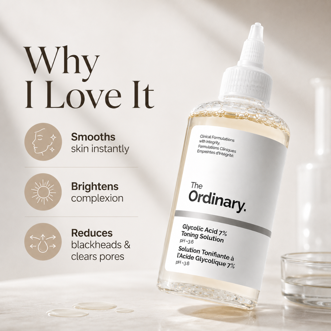 The Ordinary Glycolic Acid 7% Toning Solution – 50% OFF – Reveal Your Smoothest, Brightest Skin – Exfoliates Dead Skin Cells, Brightens Complexion, Unclogs Pores – With 7% Glycolic Acid