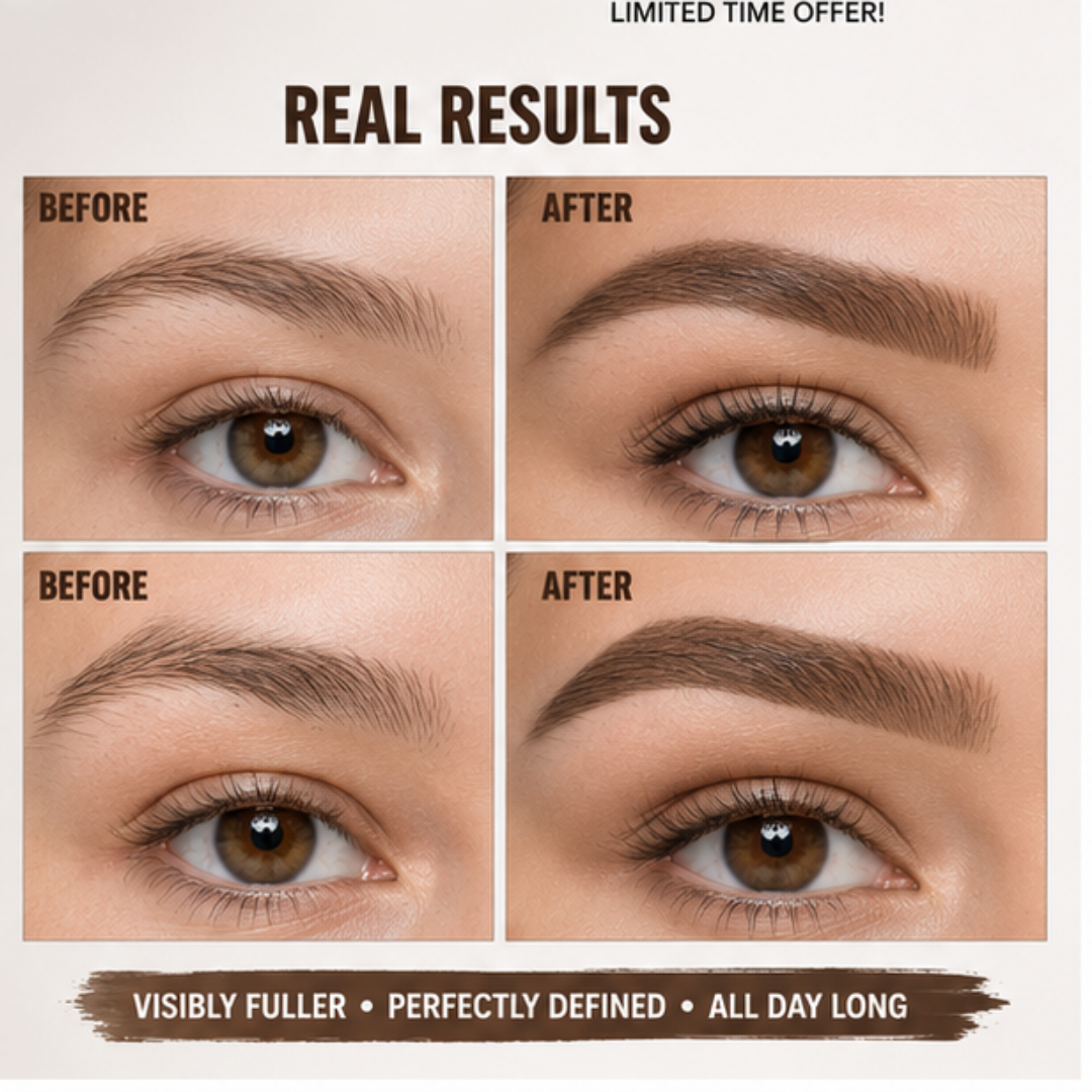 SHEGLAM Brow Sculpt & Define - Natural Strokes, Buildable Color – Waterproof, Smudge-Proof & Long-Lasting – Dual-Ended Angled Brush & Blend – Creates Fuller, Natural-Looking Brows