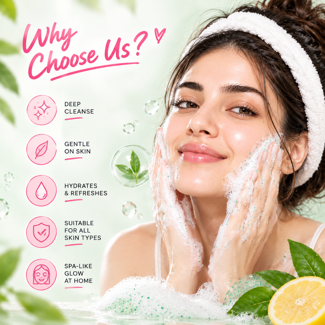 Vitamin C Facial Wash with Natural Yuzu & Mint – 3-in-1 Daily Detox – Brightens Dull Skin, Deeply Cleanses & Removes Impurities, feels cool & fresh – For Super Clean, Fresh & Bright Skin