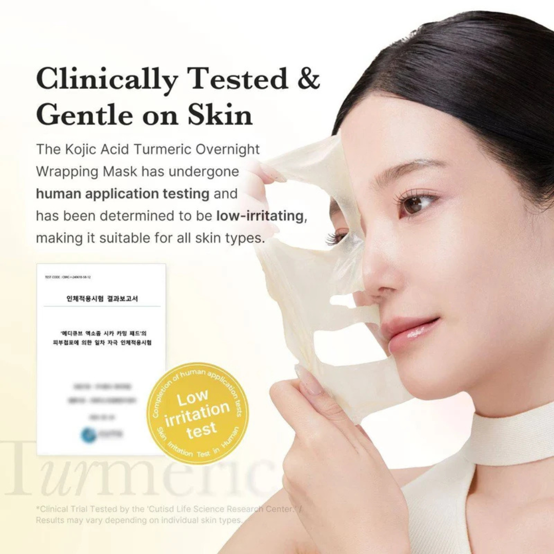 Medicube Kojic Acid Turmeric Night Wrapping Mask – Wake Up to Glowing Skin – Brighten, Even Tone & Overnight Nourishment | Remove Dark Spots & Pigmentation – Peel-Off Mask with Kojic Acid, Turmeric, Vitamin C, Retinol & Collagen