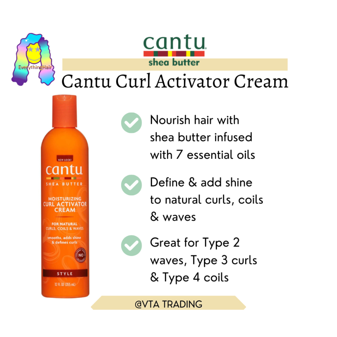 Cantu Moisturizing Curl Activator Cream | Defines Curls | Intense Moisture | All-Day Frizz Control