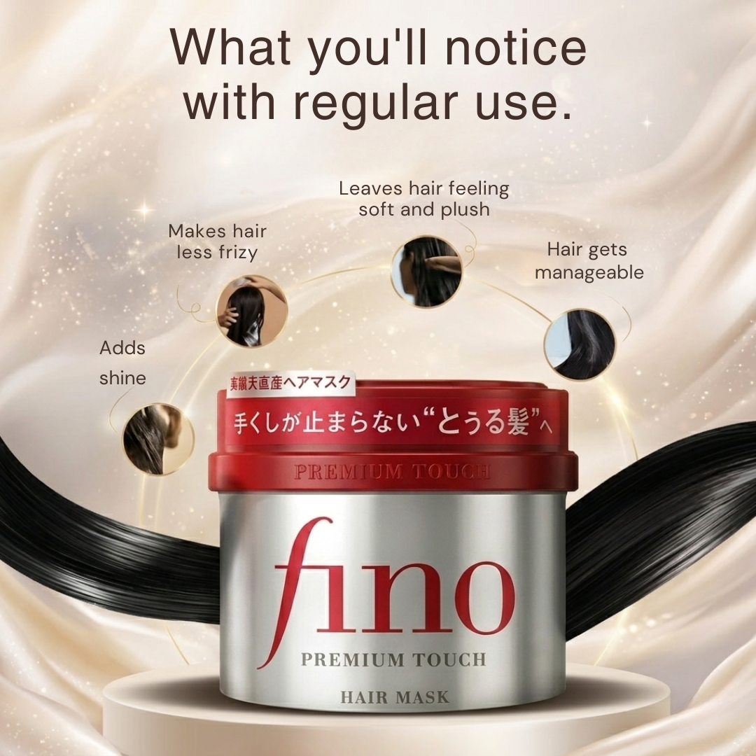 Fino Premium Touch Hair Mask – Japan's #1 Hair Mask – Deep Repair & Nourishment for Damaged Hair – Professional Deep Conditioning Formula – Reduces Breakage & Split Ends
