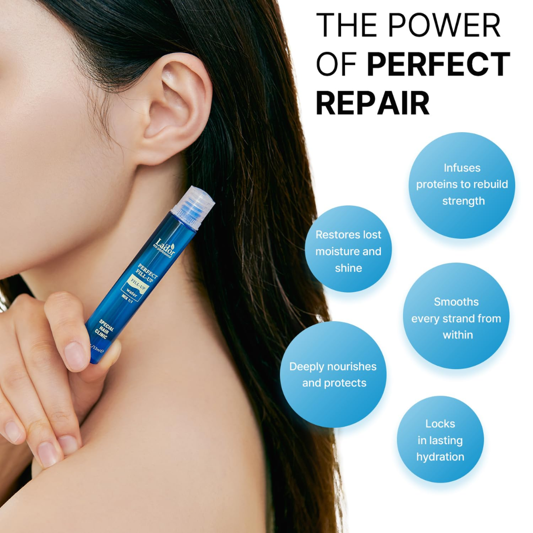 Lador Perfect Hair Fill-Up | Repairs Damaged Hair, Instant Smooth & Shiny | 3-Second Intensive Keratin Ampoule
